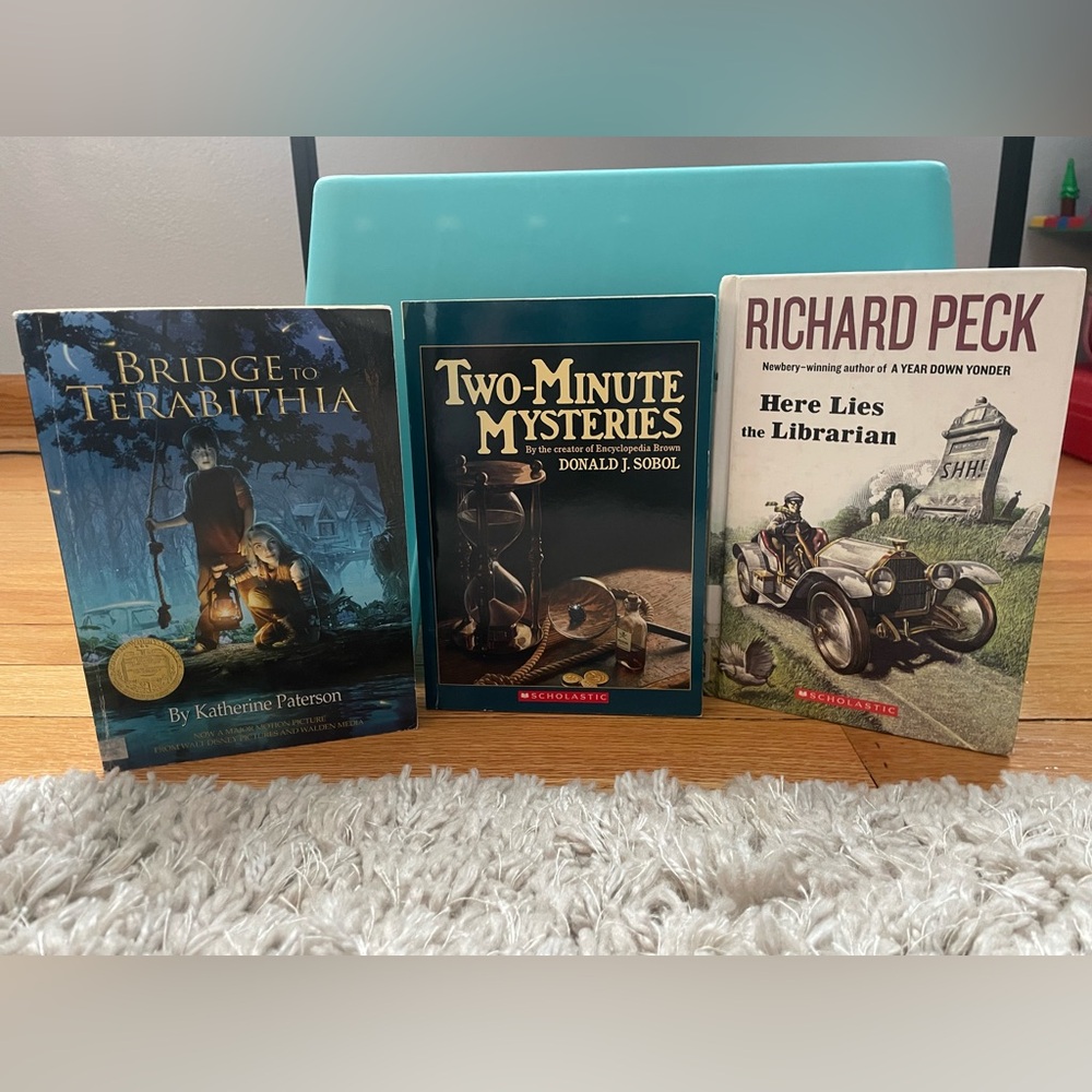 “Bridge to Terabithia”, “Two Minute Mysteries” and “Here Lies the Librarian”
